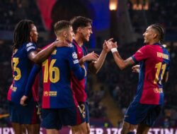 Barcelona Menang Telak 4-0 atas Borussia Dortmund di Leg Pertama Liga Champions