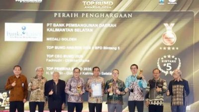 Empat Tahun Berturut-turut Bintang 5, Bank Kalsel Kukuhkan Diri di TOP BUMD Awards 2026